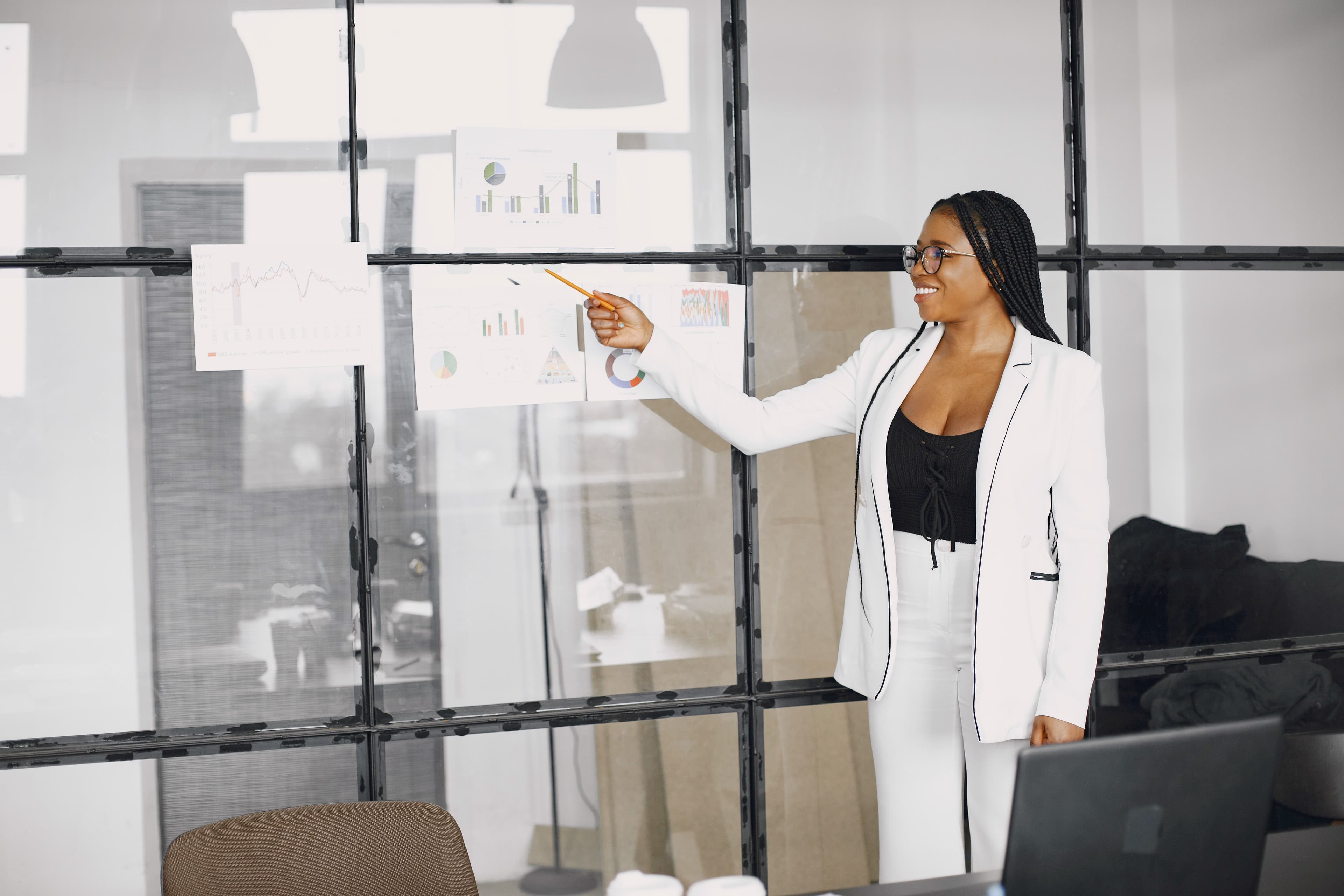 A founder presenting their business